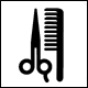 AIGA Symbol Sign No 32 Barber Shop/Beauty Salon