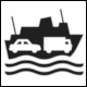 BSI 8501 Public Information Symbol No 7026: Car and commercial vehicle ferry
