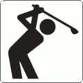 BS 8501 Public Information Symbol No 9024: Golf