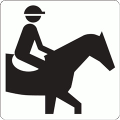 BSI 8501 Public Information Symbol No 9031: Horse riding/Equestrianism
