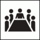ISO 7001 Public Information Symbol PI CF 010: Conference facilities or meeting room