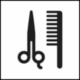 Public Information Symbol PI CF 015: Barber or hair salon