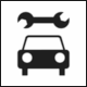 ISO 7001 Public Information Symbol PI CF 017: Car repair workshop