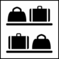 ISO 7001 Public Information Symbol PI PF 012 - Baggage storage or left baggage
