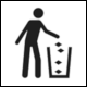 ISO 7001 Public Information Symbol PI PF 027: Trash box or litter bin or rubbish bin