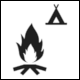 ISO 7001 Public Information Symbol PI TC 010: Location for Campfires