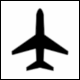 ISO 7001 Public Information Symbol PI TF 001: Airport or aircraft