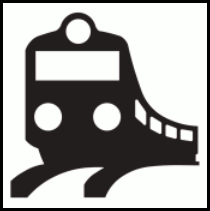 ISO 7001 Public Information Symbol PI TF 002: Railway