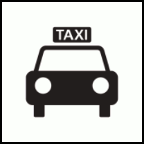 ISO 7001 Public Information Symbol PI TF 008: Taxi stop or taxis