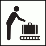 ISO 7001 Public Information Symbol PI TF 020: Baggage Reclaim