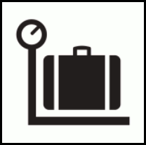 ISO 7001 Public Information Symbol PI TF 030: Baggage weighing