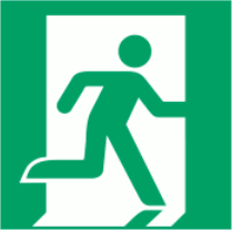 ISO 7010, Registered Safety Sign No E002: Emergency Exit