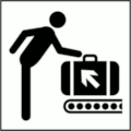 Pictogram No. 139 of the Austrian Standard NORM A 3011: Baggage Claim