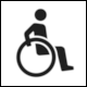 Pictogram Disabled, Reduced Mobility / Discapacitado, Movilidad reducida (Chile)