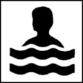 Modley & Myers page 113, Swedish Standard Recreation Symbols (SSRS): Pictogram Bathing