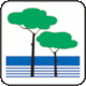 Italian Traffic Sign 212: Pine Forest and Sea (Pineta e Mare)