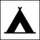 Traffic Sign Symbol No 10216: Camping (Kamp, Slovenia 2015)