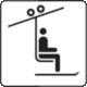 Italian Traffic Sign No 230: Chairlift (FIGURA II 230 ART. 125 SEGGIOVIA)