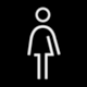 Female, detail from Toilets sign by exdez