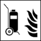 Safety Sign, Graphical Symbol F009 of ISO 7010: Wheeled Fire Extinguisher