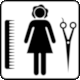 Pictogram No Z-RA009: Hairdresser for Ladies (Fryzjer damski from alleBHP.pl)
