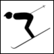 SIS Pictogram PI SF 019 Downhill Skiing (Utfrskning)