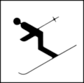Modley & Myers page 130, Nova Scotia: Pictogram Downhill Skiing
