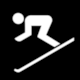 Parks Canada Pictogram No 6-4-302: Downhill Skiing