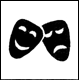 Pictogram Theater (classic pair of masks) from Bad Aachen