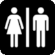 Pictogram Toilet (Toilettes) from A�roports de Paris: PARIS-Charles de Gaulle Airport (Terminal 1)
