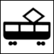 ISO 7001 Public Information Symbols Sheet 004: Tram, Streetcar for small scale use