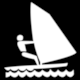 Pictogram IS,11: Windsurfing Permitted (Australia, National Aquatic and Recreational Signage Style Manual)
