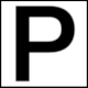 UIC 413 Symbol B.1.12 - Parking - Parkplatz - Car park