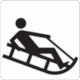 BS 8501 Public Information Symbol No 9063: Tobogganing