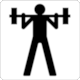 BS 8501 Public Information Symbol No 9067: Weightlifting