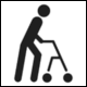 ISO 7001 Public Information Symbol PI AC 004: Limited Walking Capability