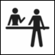 ISO 7001 Public Information Symbol PIPF008: Check-in/Reception
