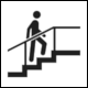 ISO 7001 Public Information Symbol PI PF 080: Pedestrian overpass or footbridge