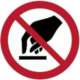 ISO 7010 Registered Safety Sign No P010: Do Not Touch