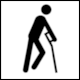 �NORM A 3011 Public Information Symbol No 55: Person with Walking Impediment (Person mit Gehbehinderung, Austria)