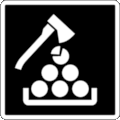 Parks Canada Pictogram Code 6-1-064: Firewood