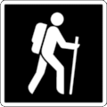 Parks Canada Pictogram Code 6-4-006: Backpacking/Hiking