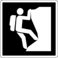 Parks Canada Pictogram Code 6-4-010: Rock/Mountain Climbing