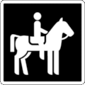 Parks Canada Pictogram Code 6-4-021: Horseback Riding