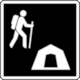 Parks Canada Pictogram No 6-4-025: Back-country Camping