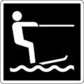 Parks Canada Pictogram Code 6-4-205: Water-skiing