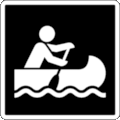 Parks Canada Pictogram Code 6-4-214: Canoeing