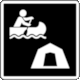 Parks Canada Pictogram No 6-4-220: Canoe Camping