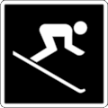 Parks Canada Pictogram Code 6-4-302: Downhill Skiing