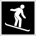Parks Canada Pictogram Code 6-4-305: Snowboarding